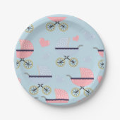 Baby Buggies Paper Party Bord Boy (Voorkant)