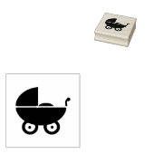 Baby Buggy Art Stamp Rubberstempel (Gestempeld)