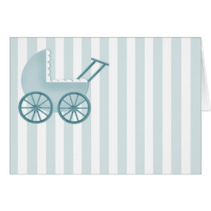 Baby Buggy-kaart (blauw)