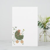 Baby Buggy Stationery Briefpapier (Staand voorkant)