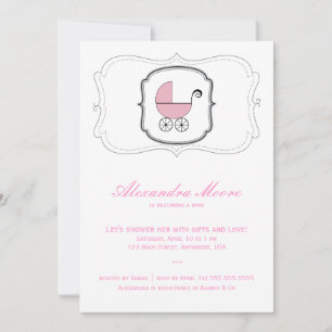 Baby Buggy Uitnodiging