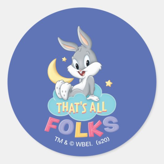 Baby BUGS BUNNY™ | Dat is allemaal mensen Ronde Sticker (Voorkant)