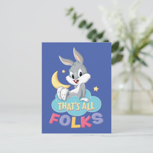 Baby BUGS BUNNY™ | Dat is allemaal mensen Uitnodiging Briefkaart (Staand voorkant)
