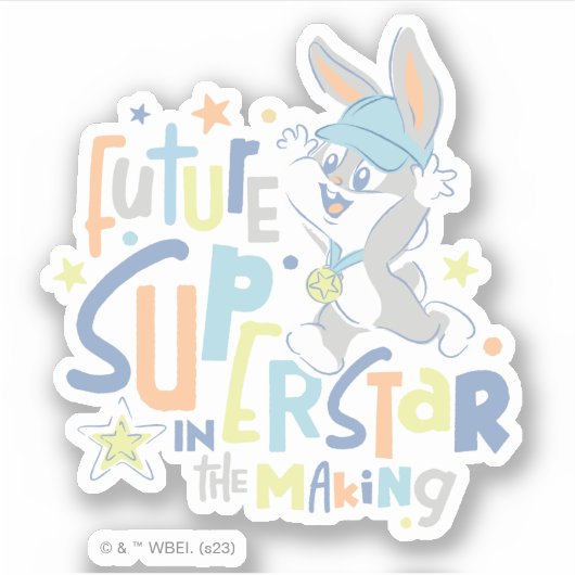 Baby BUGS BUNNY™ Future Superstar in training Sticker (Voorkant)