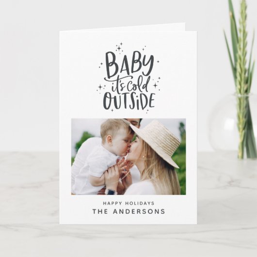 Baby buiten de typografie aankondiging (Voorkant)