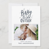 Baby buiten de typografie save the date (Voorkant)