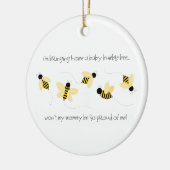 Baby Bumble Bee Keramisch Ornament (Links)