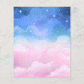 Baby Bump Cloud Sky Genderbericht Uitnodiging (Achterkant)