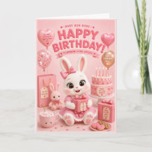 Baby Bun Buns Verjaardagskaart voor Meisjes met Mo