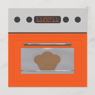 Baby Bun Recipe Uitnodiging (sinaasappel drie)