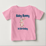 Baby Bunny 1st Birthday T-shirt<br><div class="desc">This is a baby bunny printed T-shirt. The shirt is designed in a simple and cute style,  perfect for casual wear or special occasions. Its fun and charming design is sure to please any child who loves animals.</div>