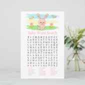 Baby bunny Baby shower Word Search Game (Staand voorkant)