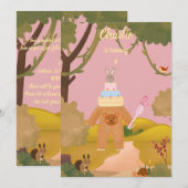 Baby Bunny Forest jarig Kaart (Voorkant / Achterkant)