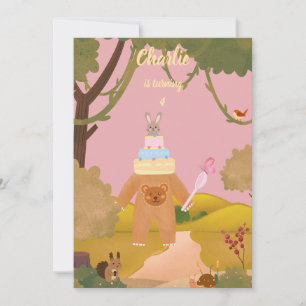 Baby Bunny Forest jarig Kaart