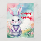 Baby Bunny in het voorjaar Briefkaart (Voorkant)