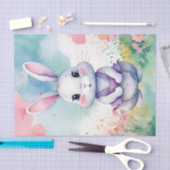 Baby Bunny in het voorjaar Tissuepapier (Craft)