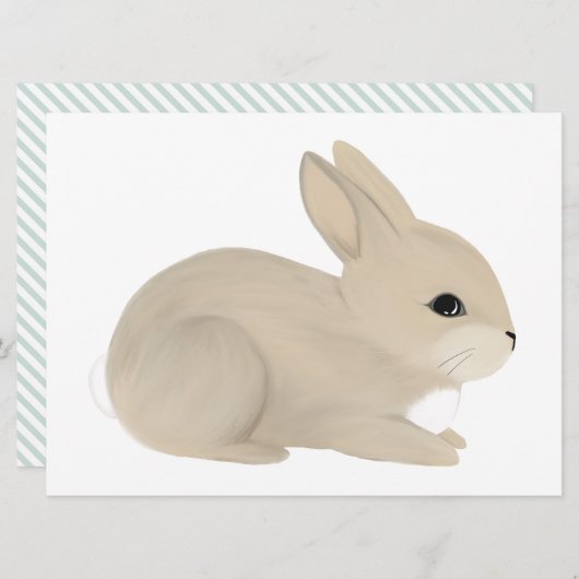 Baby Bunny, knip uit Kaart (Voorkant / Achterkant)