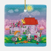 Baby Bunny little Keramisch Ornament (Achterkant)