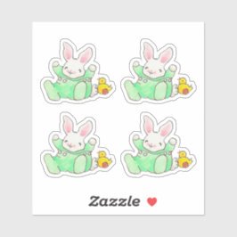 Baby Bunny met Chick Sticker