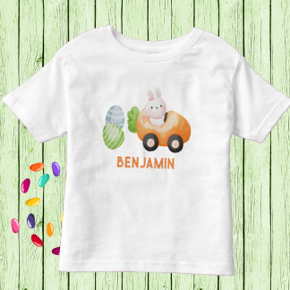 Baby Bunny met Paaseieren, gepersonaliseerd Kinder Shirts