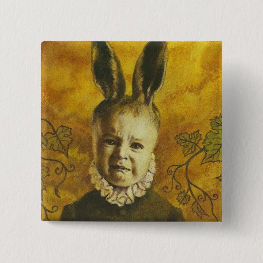 Baby Bunny Mutant Design Vierkante Button 5,1 Cm (Voorkant)