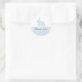 Baby Bunny Rabbit Baby shower Sticker Dank u (Tas)