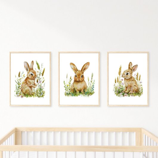 Baby Bunny Rabbit Fleur sauvage Nursery Baby Cadea