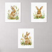 Baby Bunny Rabbit Fleur sauvage Nursery Baby Cadea (Recto)