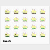 Baby Bunny Rabbit Ronde Sticker (Vel)