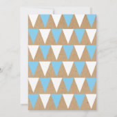 Baby Bunting Baptême Bleu Christening Invitation (Dos)