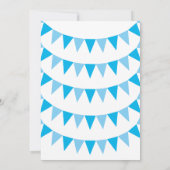 Baby Bunting Baptême Bleu Christening Invitation (Dos)