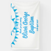 Baby Bunting Blauwe Doop Favor Spandoek (Verticaal)