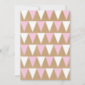 Baby Bunting Pink Baptême Christening Invitation (Dos)