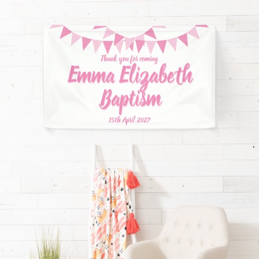 Baby Bunting Roze Doop Favor Spandoek (Insitu)