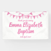 Baby Bunting Roze Doop Favor Spandoek (Horizontaal)