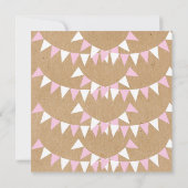 Baby Bunting Roze Doop Uitnodiging doop (Achterkant)