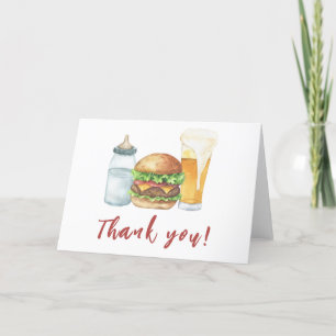 Baby, Burgers en Biertjes Baby shower Bedankt