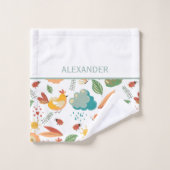 Baby burp cloth farm, shoulder cloth (Gant de toilette)