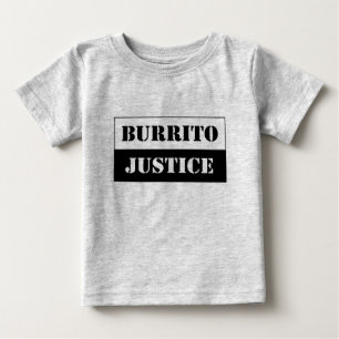 baby burrito justitie ( zwart op lichte achtergron