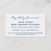Baby Business Blue Bows Cartes de visite (Dos)