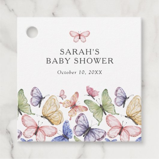 Baby Butterfly Bedankjes Labels (Voorkant)