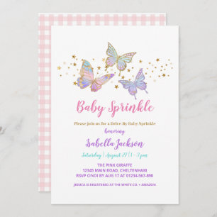 Baby Butterfly Invite Kaart