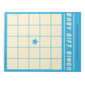 Baby-Cadeau Bingo Baby shower Jeu Bloc-notes bleu (Devant)