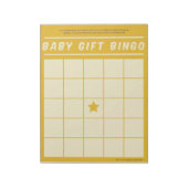 Baby-Cadeau Bingo Baby shower Jeu Bloc-notes jaune (Tourné)