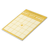 Baby-Cadeau Bingo Baby shower Jeu Bloc-notes jaune (Incliné)