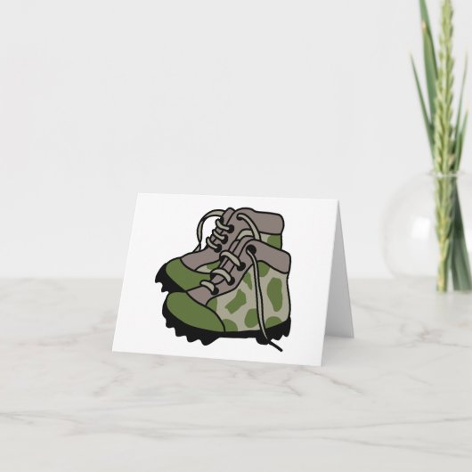 Baby Camo Boots Bedankkaart (Voorkant)
