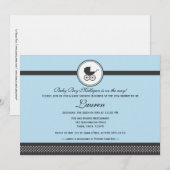  Baby Carriage Baby shower Kaart (Voorkant / Achterkant)