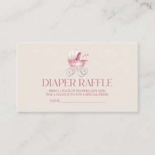  Baby Carriage Baby shower Luier Raffle Informatiekaartje