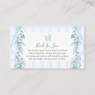 Baby Carriage Book in Lieu Insert kaart Visitekaartje