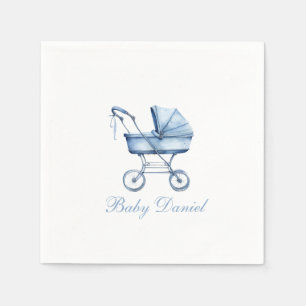 Baby Carriage Boy Baby shower Servet